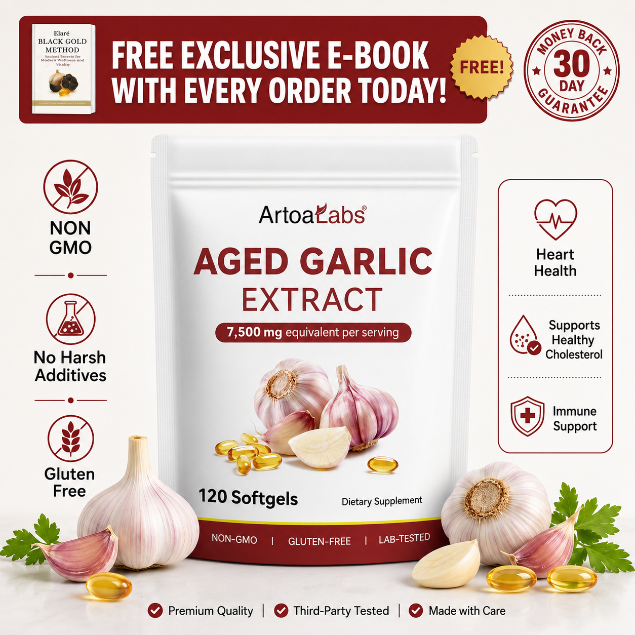 ArtoaLabs Aged Garlic Extract product image 1